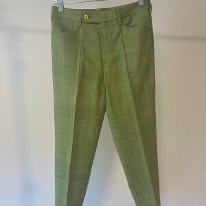 Vintage Prada Lime Green Silk Dress Pants, Vintage Size 33 (Approx XS) $7